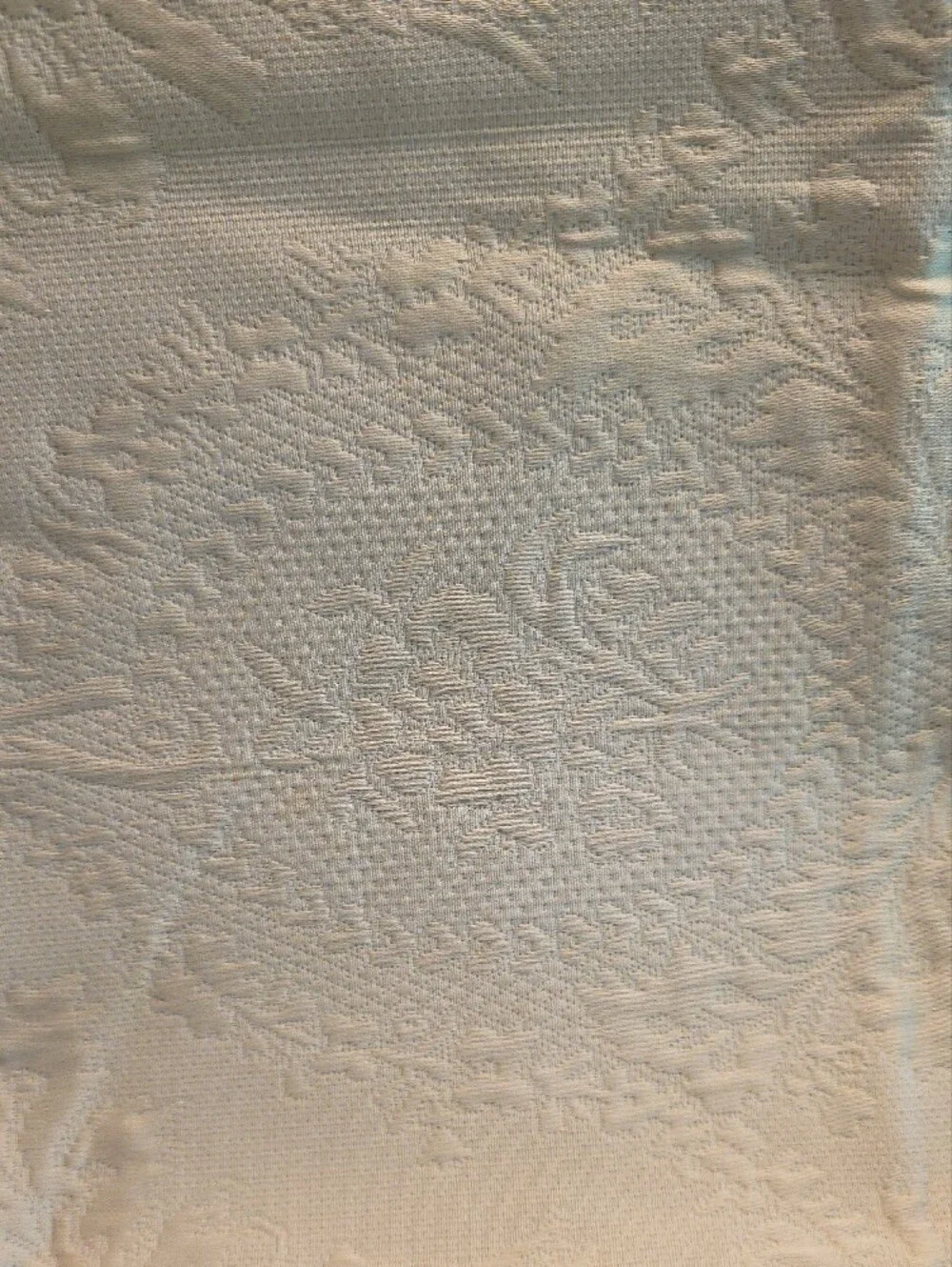 SFERRA Cream Floral Jacquard Coverlet With 2 King Shams